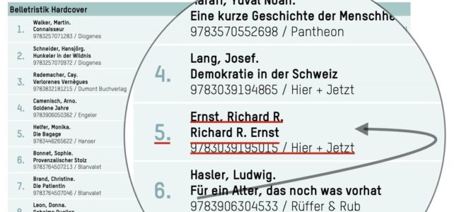 Bestseller im Schweizer Buchhandel